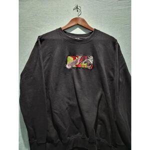 Chainsaw Man Sweater Black No Size Tag Embroidered